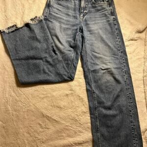 American Eagle wide leg blue jeans